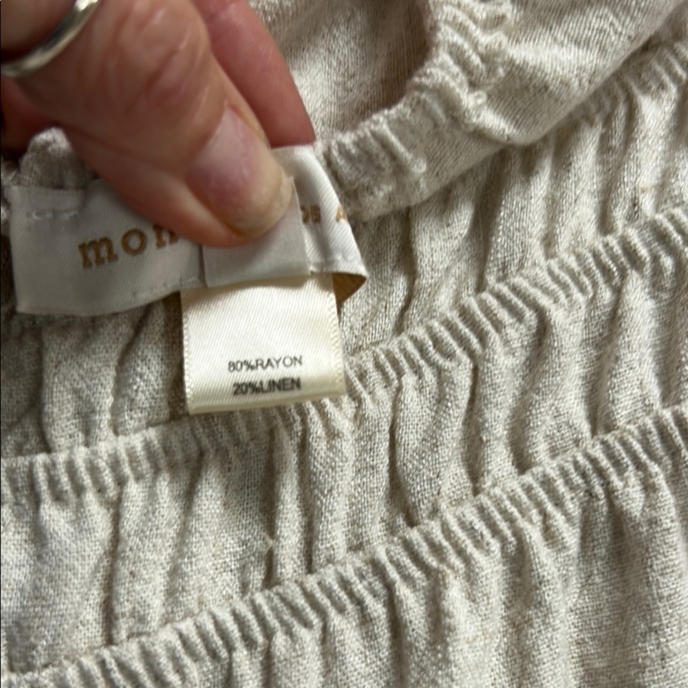 Elegant Cream linen blend Jumpsuit - Picture 2 of 4